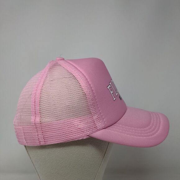Florida Sunshine State Snapback Mesh Back Trucker Hat Pink One Size - Picture 4 of 6